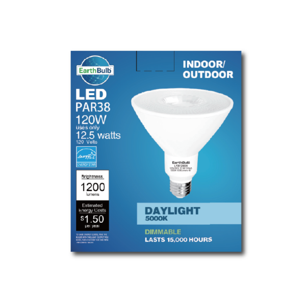 12.5 Watt 1200LM 5000K 40° PAR38 EarthBulb LED - Image 2