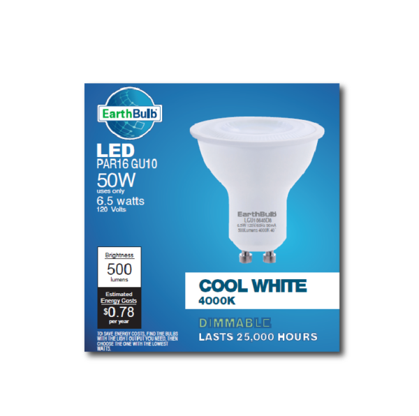 6.5 Watt 500LM 4000K GU10 EarthBulb LED - Image 2