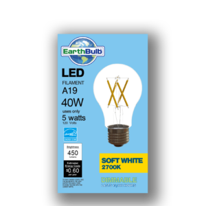 450 lumens A19 clear filament LED