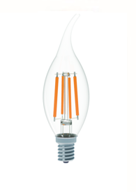330 Lumens BA10 Clear Filament LED