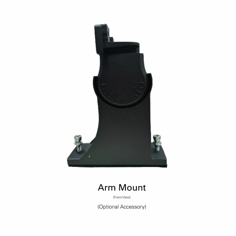 LED Area Light Arm Mount Front View - Optional Accessory