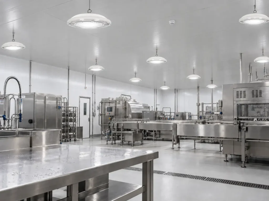 EarthTronics introduces its new NSF certified LED wash-down high bay for food processing and other clean room applications