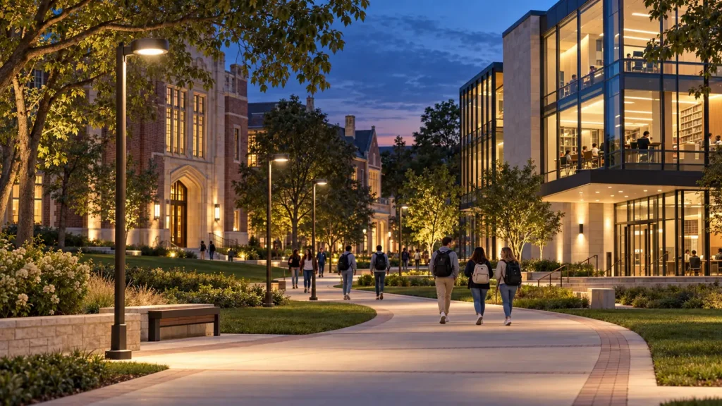 Shining a light on campus life LED lighting for colleges and universities