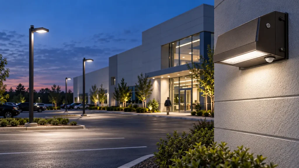 Smart features with outdoor lighting